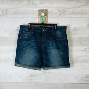 Dark Denim Boyfriend Shorts